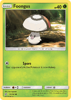 Foongus Pokémon TCG card art