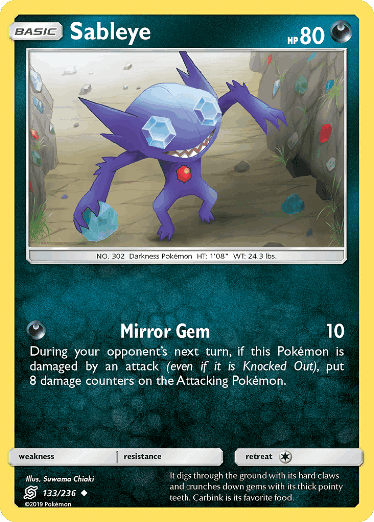 Sableye #133 from Unified Minds - Uncommon - Illustrated by Suwama Chiaki