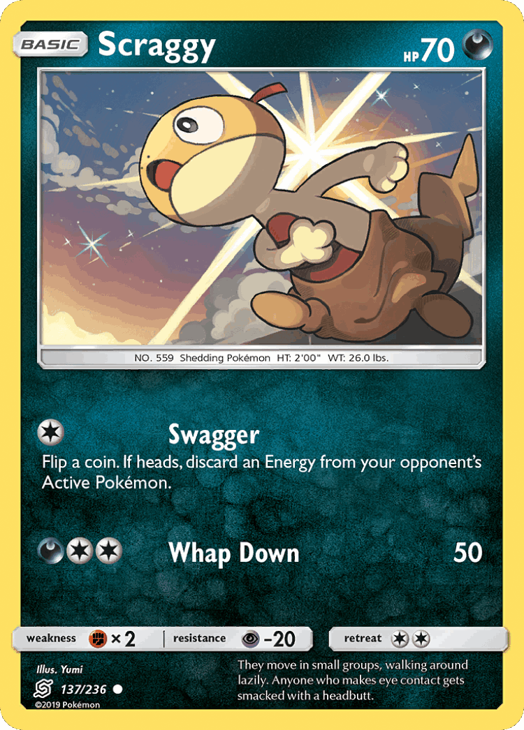 Scraggy #137 from Unified Minds - Common - Illustrated by Yumi