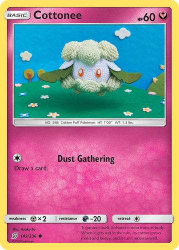 Cottonee #143 from Unified Minds - Common - Illustrated by Asako Ito