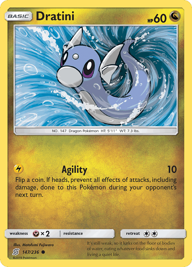 Dratini #147 from Unified Minds - Common - Illustrated by Motofumi Fujiwara