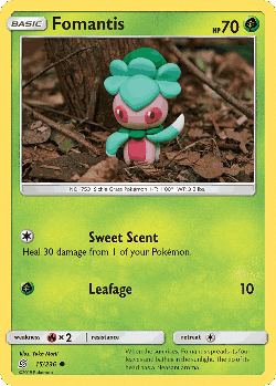 Fomantis Pokémon TCG card art