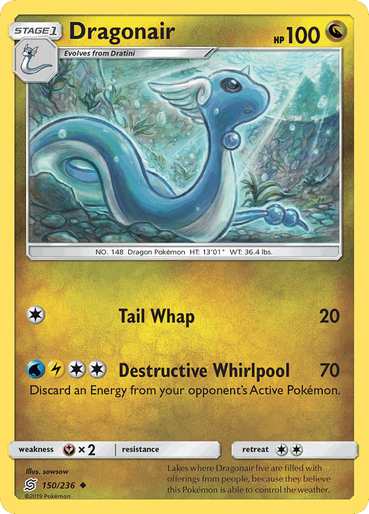 Dragonair #150 from Unified Minds - Uncommon - Illustrated by sowsow
