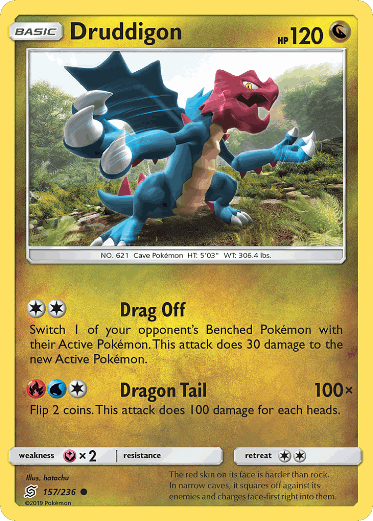 Druddigon #157 from Unified Minds - Common - Illustrated by hatachu