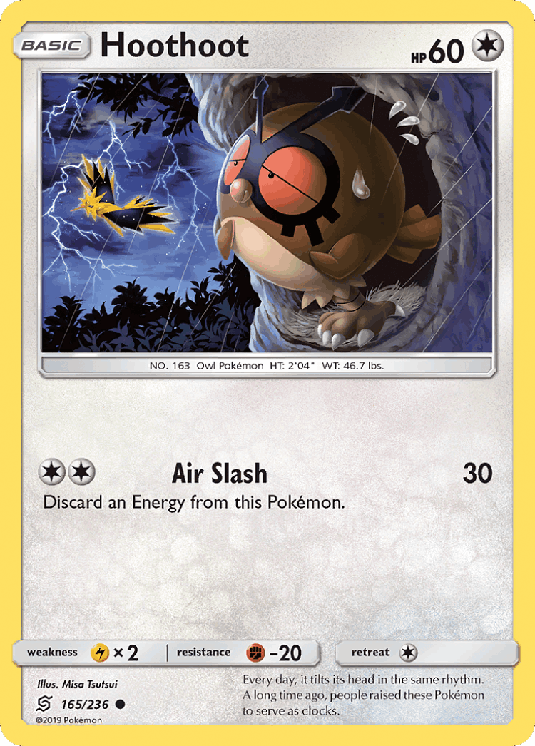 Hoothoot #165 from Unified Minds - Common - Illustrated by Misa Tsutsui