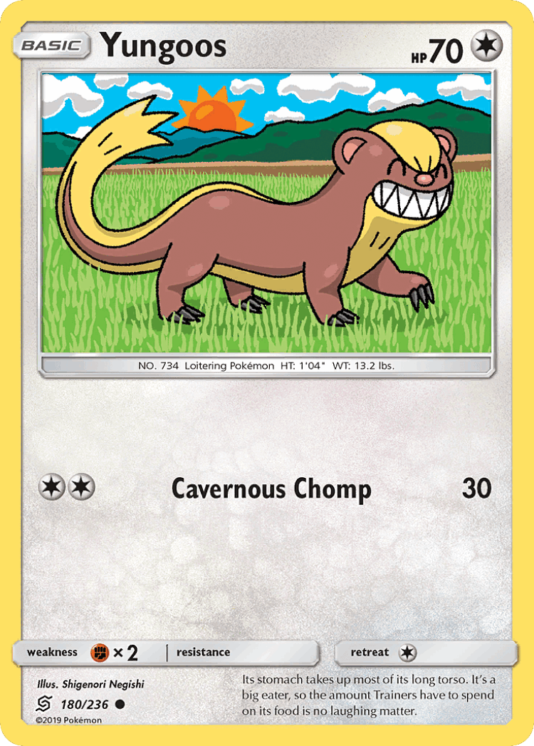 Yungoos #180 from Unified Minds - Common - Illustrated by Shigenori Negishi