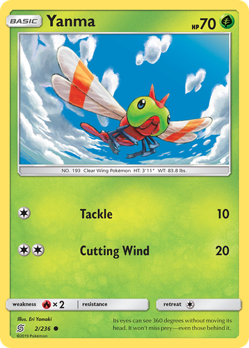 Yanma Pokémon TCG card art