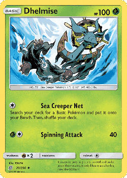 Dhelmise Pokémon TCG card art