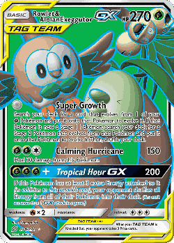 Rowlet & Alolan Exeggutor-GX 214, Unified Minds