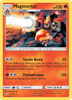 Magmortar Pokémon TCG card art