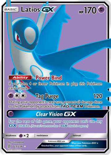 Latios-GX #223 from Unified Minds - Rare Ultra - Illustrated by ConceptLab