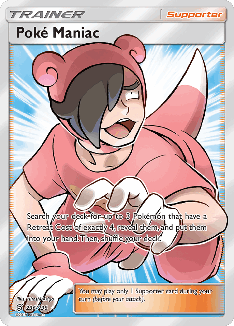 Poké Maniac #236 from Unified Minds - Rare Ultra - Illustrated by Hitoshi Ariga