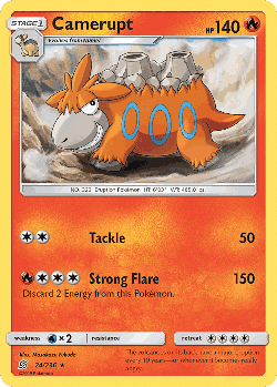 Camerupt Pokémon TCG card art