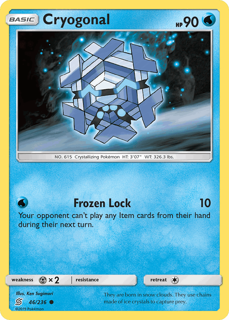 Cryogonal #46 from Unified Minds - Common - Illustrated by Ken Sugimori