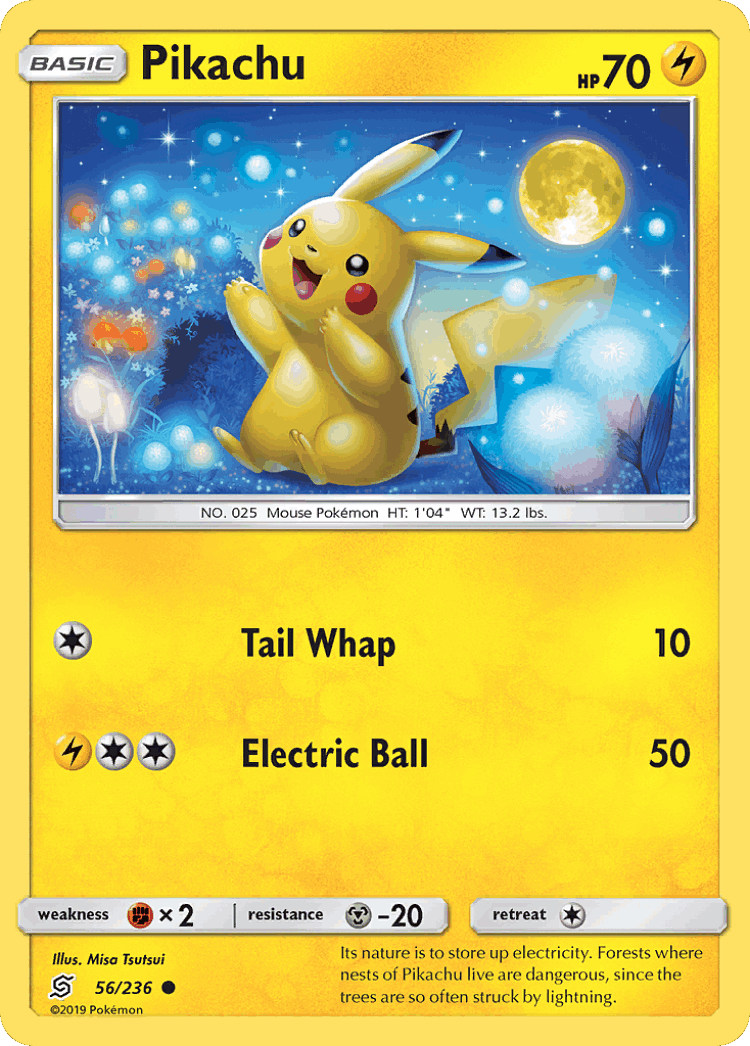 Pikachu #56 from Unified Minds - Common - Illustrated by Misa Tsutsui