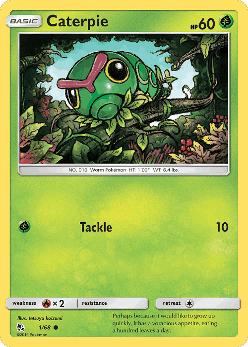 Caterpie Pokémon TCG card art