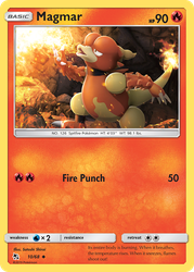 Magmar Pokémon TCG card art
