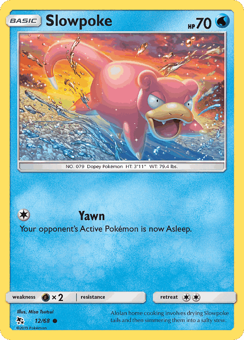 Slowpoke Pokémon TCG card art