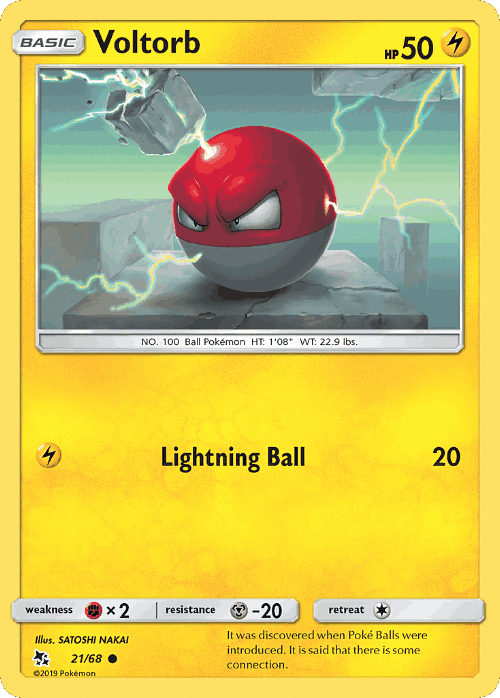 Voltorb Pokémon TCG card art