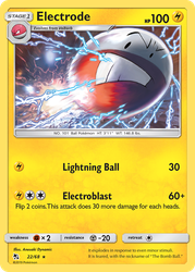 Electrode Pokémon TCG card art