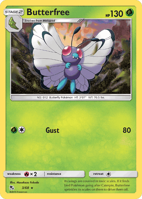 Butterfree Pokémon TCG card art
