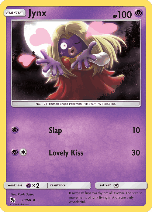 Jynx #30 from Hidden Fates - Uncommon - Illustrated by Kouki Saitou