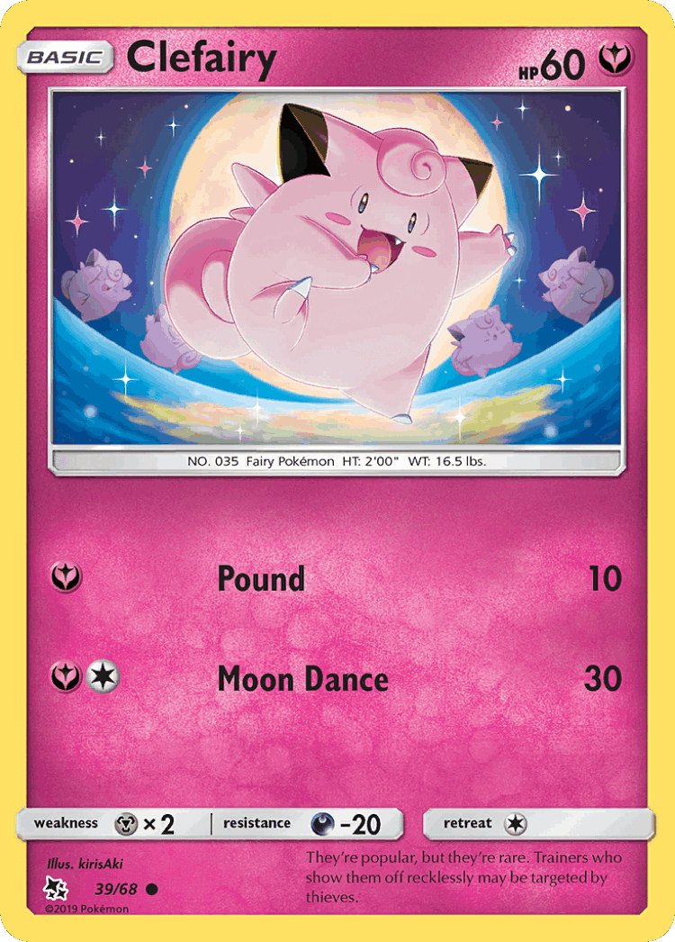 Clefairy #39 from Hidden Fates - Common - Illustrated by kirisAki
