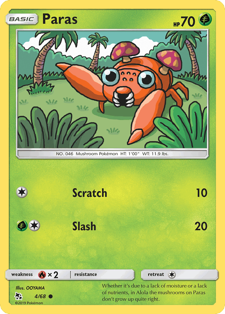 Paras #4 from Hidden Fates - Common - Illustrated by OOYAMA