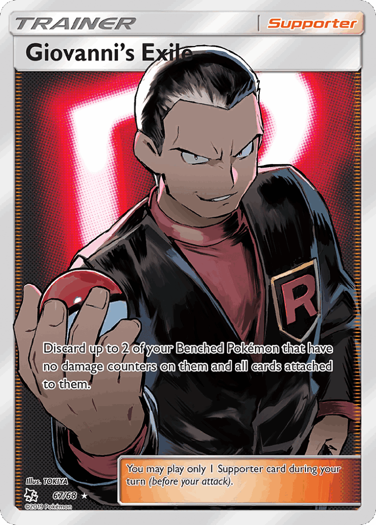 Giovanni's Exile #67 from Hidden Fates - Rare Ultra - Illustrated by TOKIYA