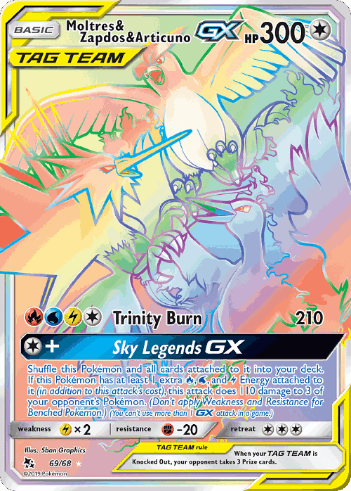 Moltres & Zapdos & Articuno-GX 69, Hidden Fates