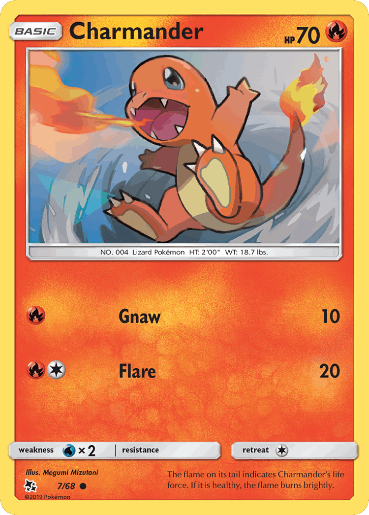 Charmander #7 from Hidden Fates - Common - Illustrated by Megumi Mizutani