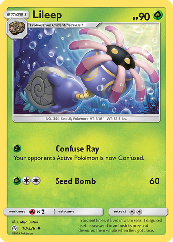 Lileep Pokémon TCG card art