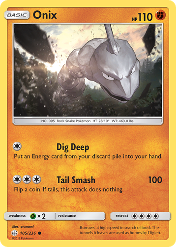 Onix #105 from Cosmic Eclipse - Common - Illustrated by otumami