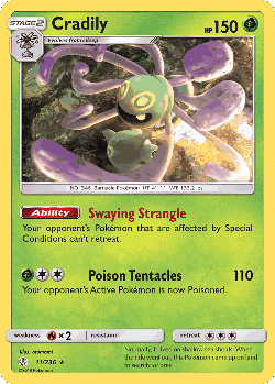 Cradily Pokémon TCG card art