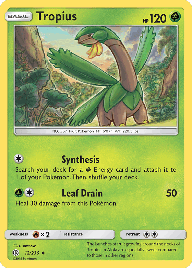 Tropius #12 from Cosmic Eclipse - Uncommon - Illustrated by sowsow