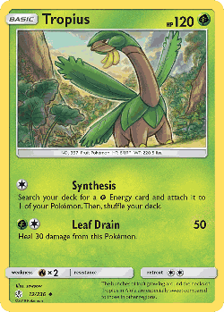 Tropius Pokémon TCG card art
