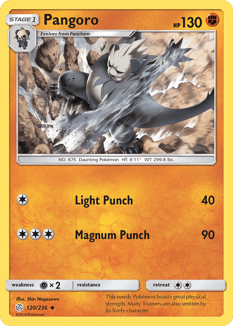 Pangoro #120 from Cosmic Eclipse - Uncommon - Illustrated by Shin Nagasawa