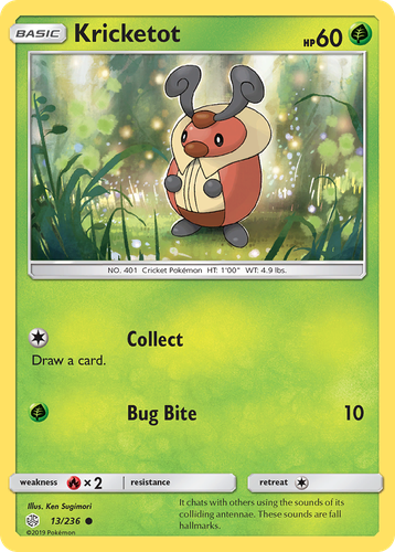 Kricketot Pokémon TCG card art
