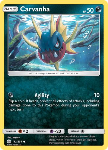 Carvanha #132 from Cosmic Eclipse - Common - Illustrated by Hasuno