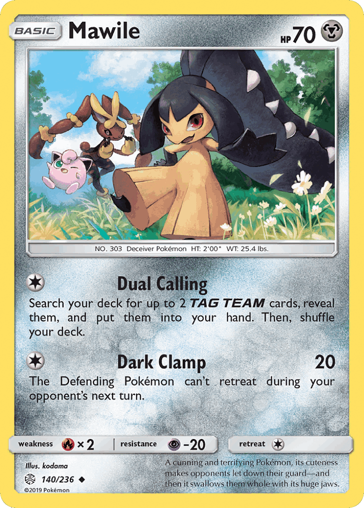 Mawile #140 from Cosmic Eclipse - Uncommon - Illustrated by kodama