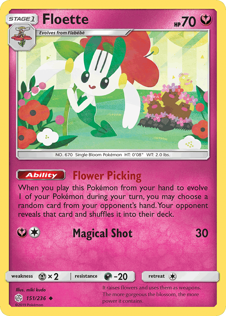 Floette #151 from Cosmic Eclipse - Uncommon - Illustrated by miki kudo