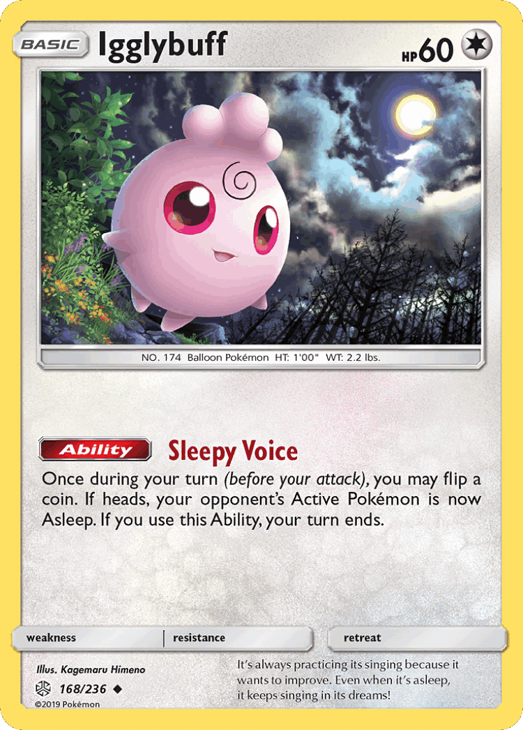 Igglybuff #168 from Cosmic Eclipse - Uncommon - Illustrated by Kagemaru Himeno