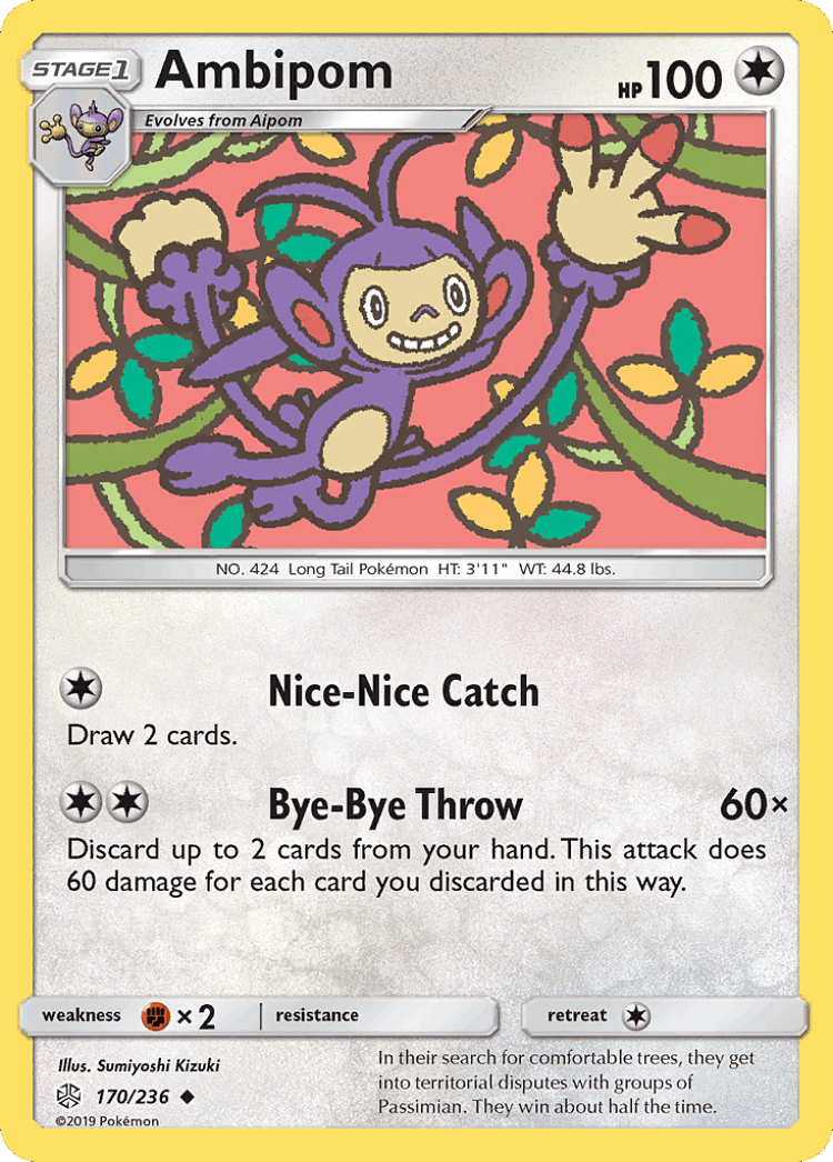 Ambipom #170 from Cosmic Eclipse - Uncommon - Illustrated by Sumiyoshi Kizuki