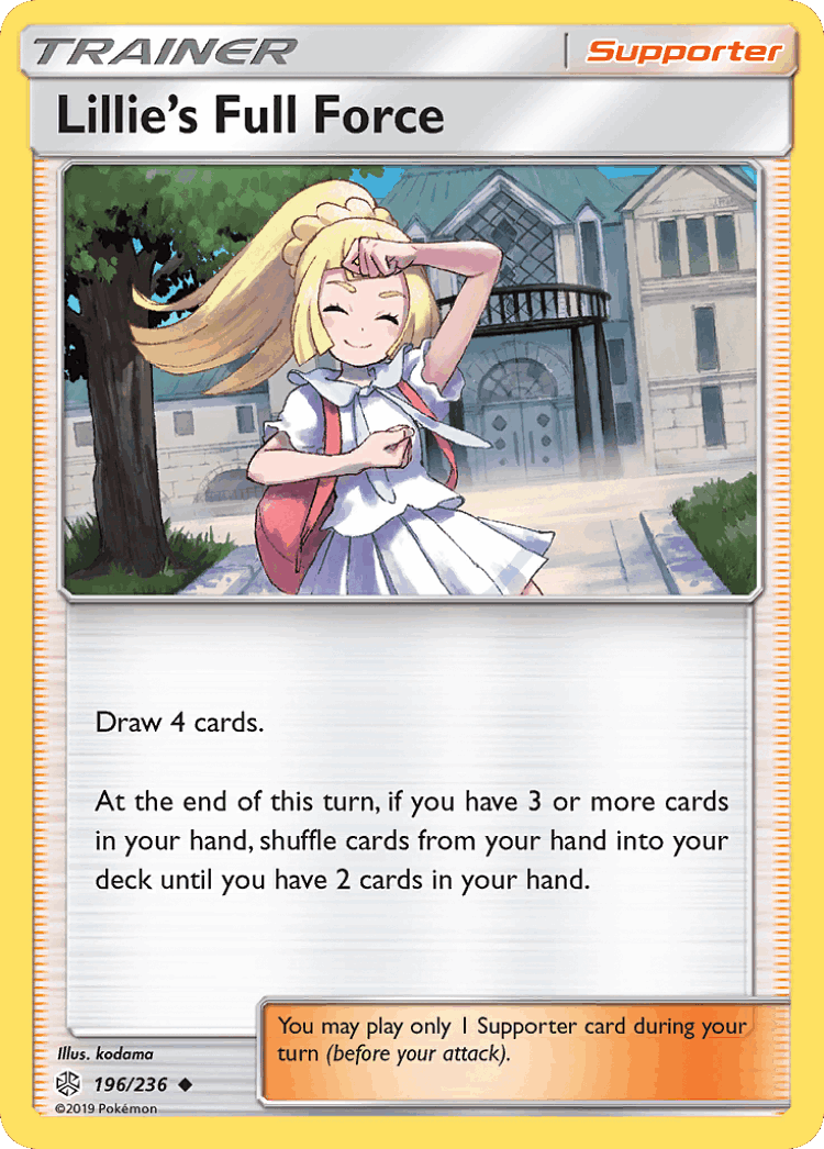 Lillie's Full Force #196 from Cosmic Eclipse - Uncommon - Illustrated by kodama