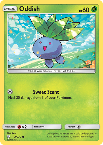 Oddish Pokémon TCG card art