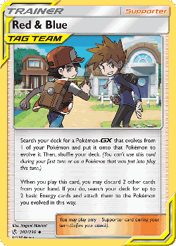 Red & Blue card art