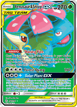 Venusaur & Snivy-GX card art