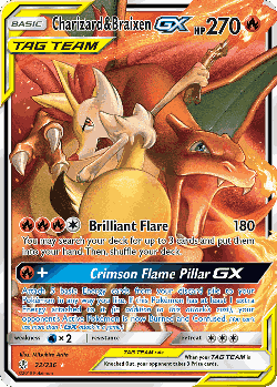 Charizard & Braixen-GX Pokémon TCG card art
