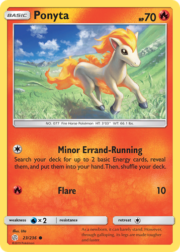 Ponyta Pokémon TCG card art