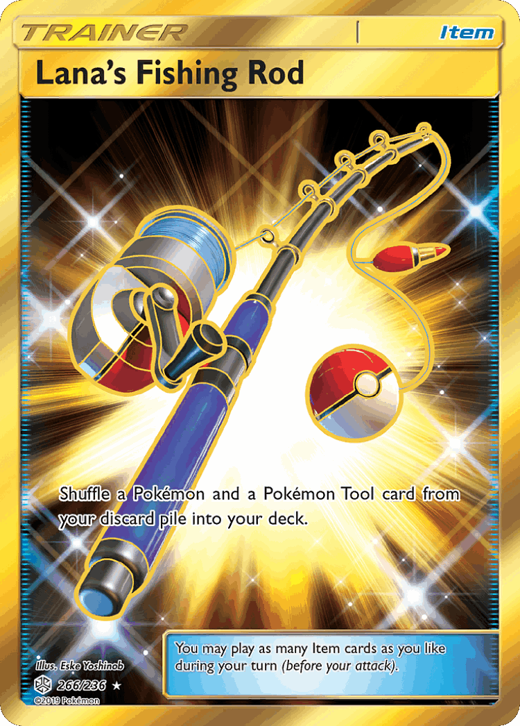 Lana's Fishing Rod #266 from Cosmic Eclipse - Rare Secret - Illustrated by Eske Yoshinob